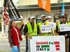 Travailleur·euse de la marque Montblanc soutenu·es par la CGAS